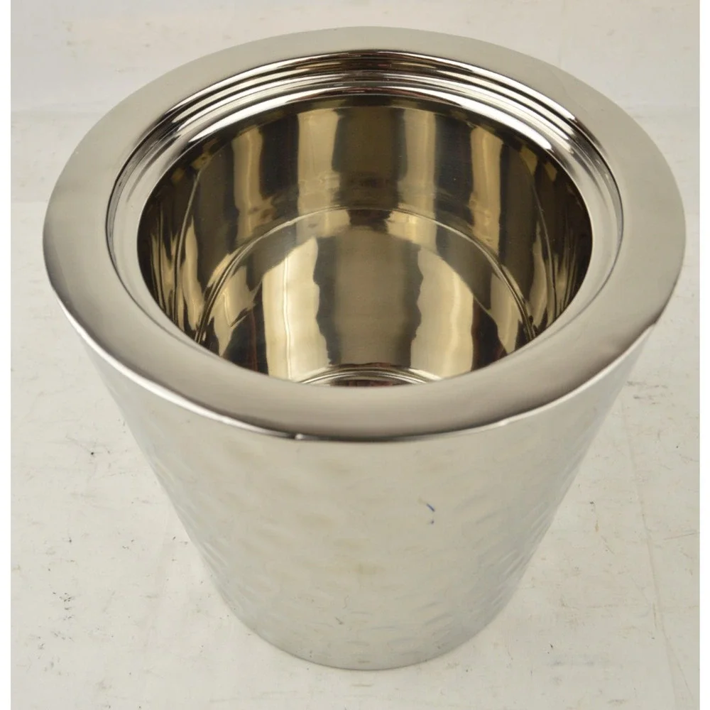 Mary Jurek Helyx Double Wall Ice Bucket w/ Knot Lid 18/8 Stainless Steel Barware